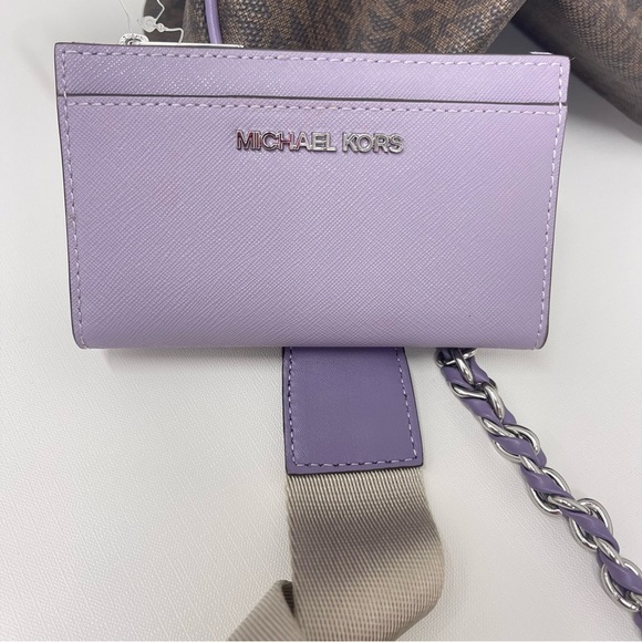 Michael Kors Small Zip Card Case Sweet Lilac - Picture 1 of 3